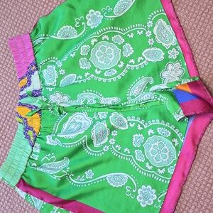 Zara Bandana Colorful Paisley Print Shorts